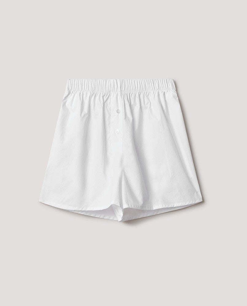 Oversized cotton Bermuda shorts