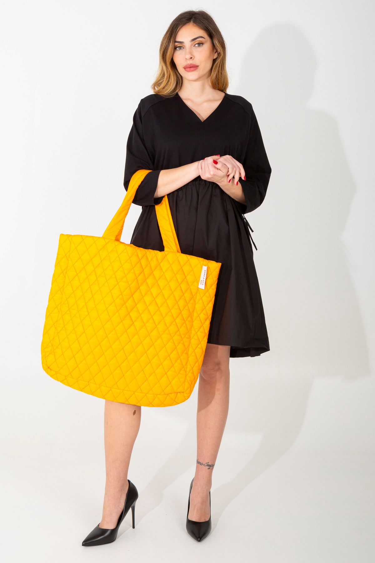 Quilted maxi bag