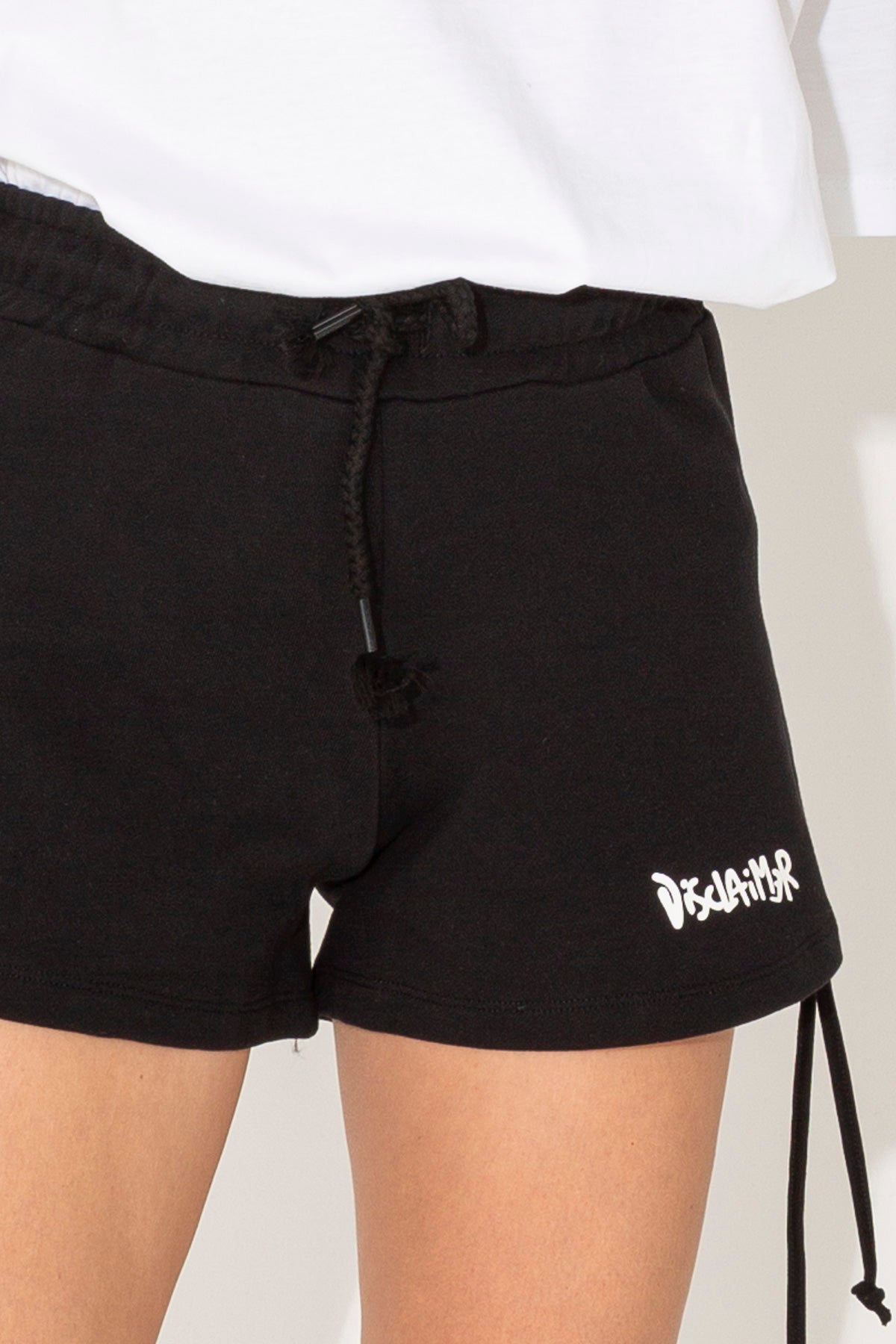 Shorts with side drawstring