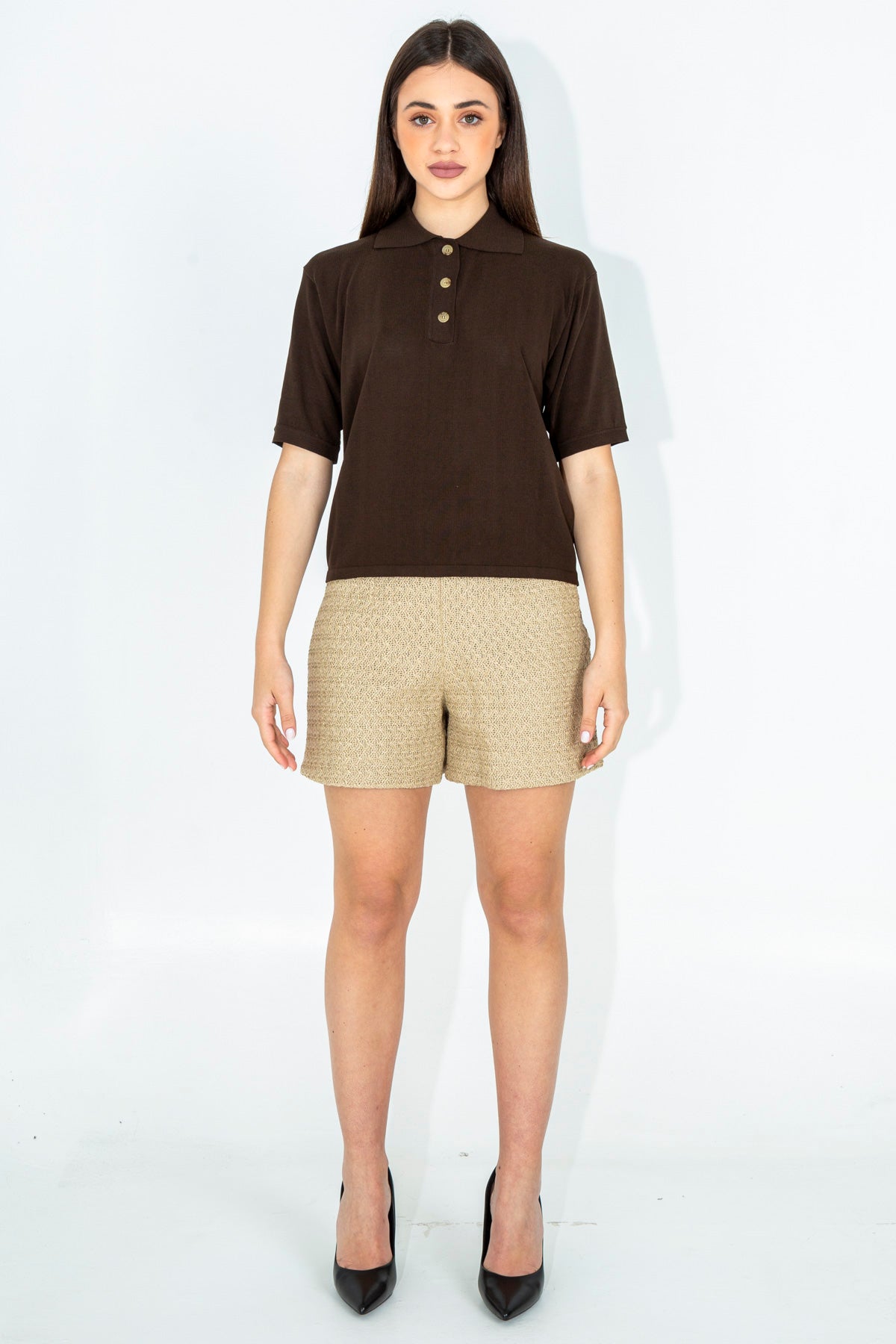 Raffia shorts