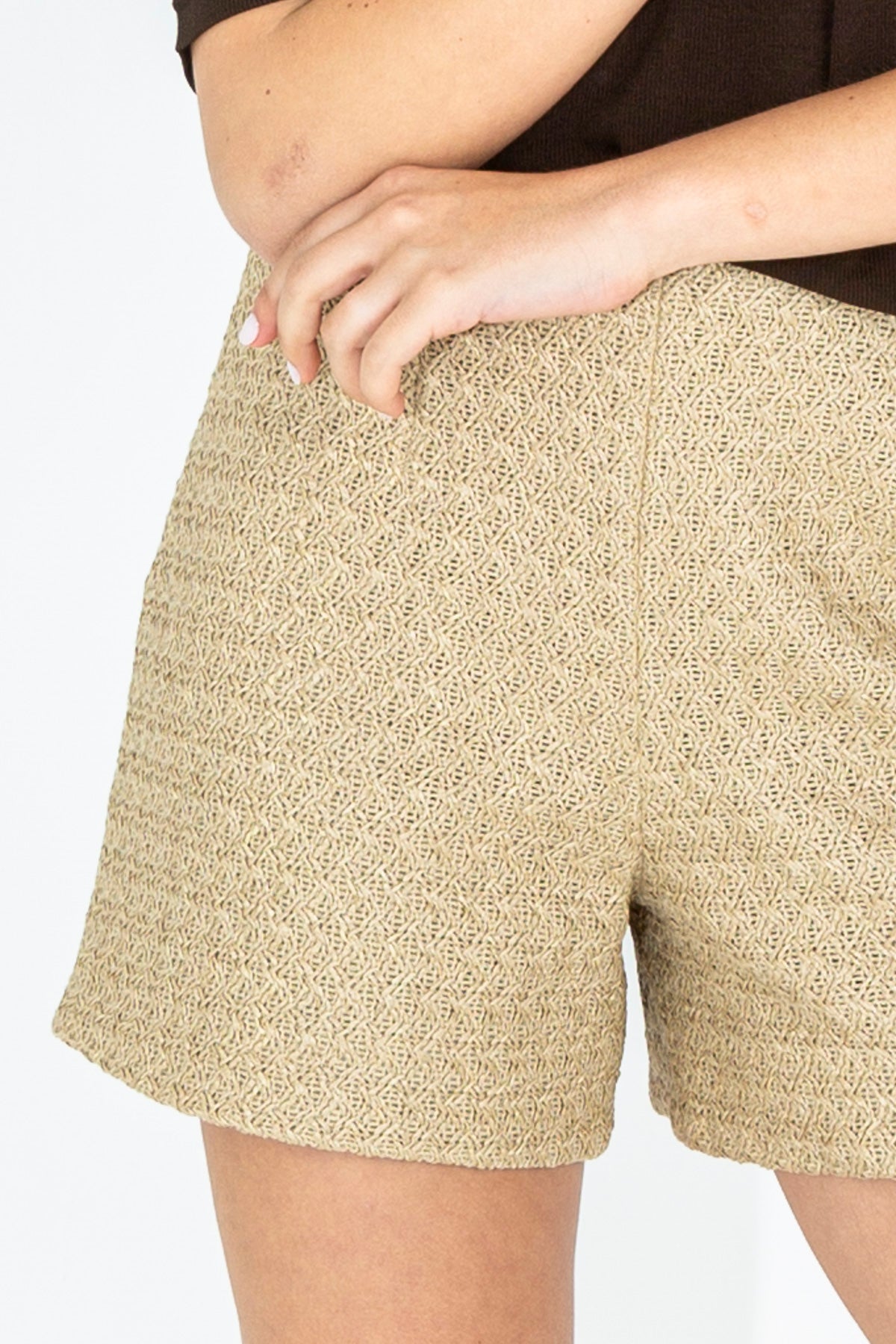 Raffia shorts