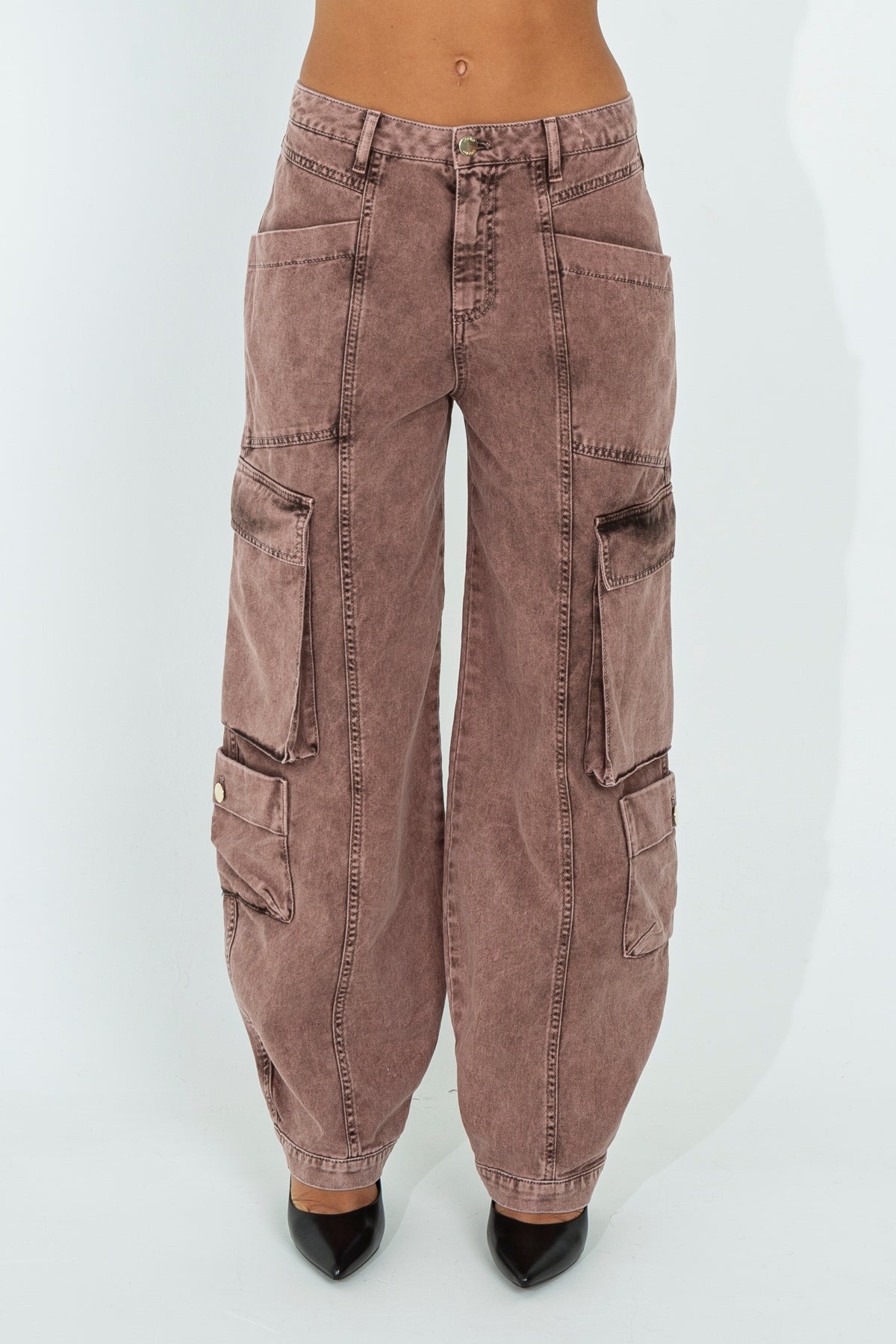 Jeans cargo acid wash