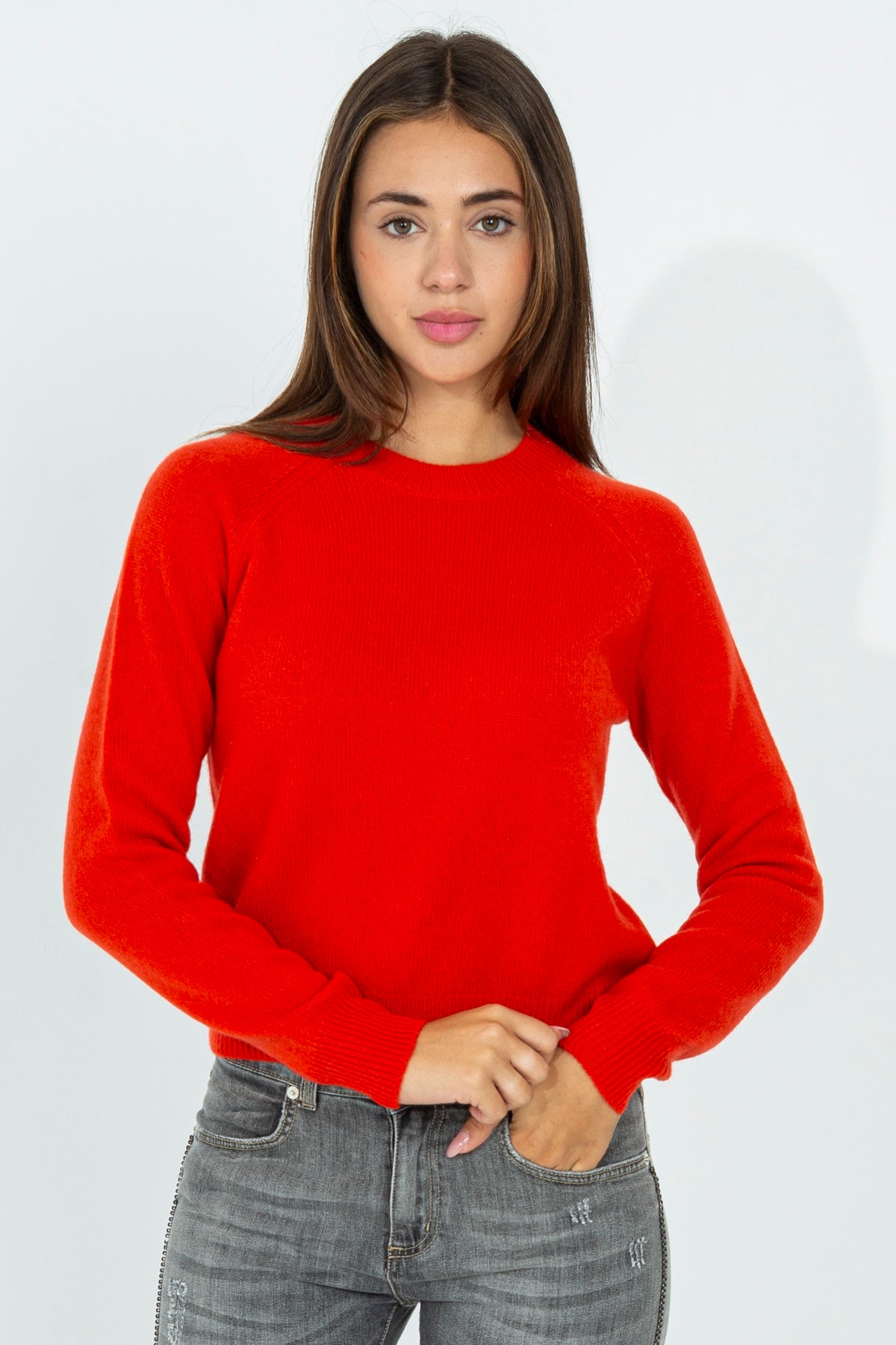 Maglia girocollo in cashmere