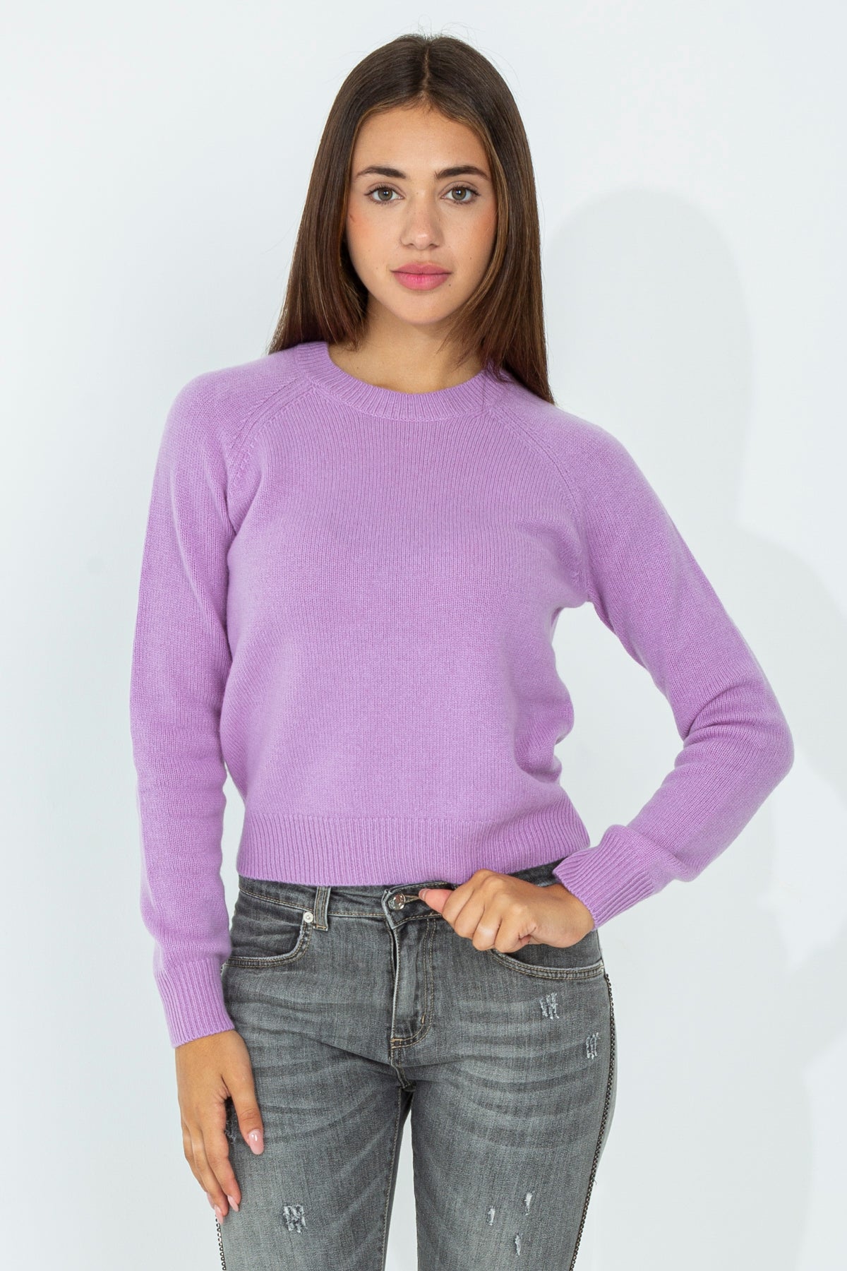 Maglia girocollo in cashmere