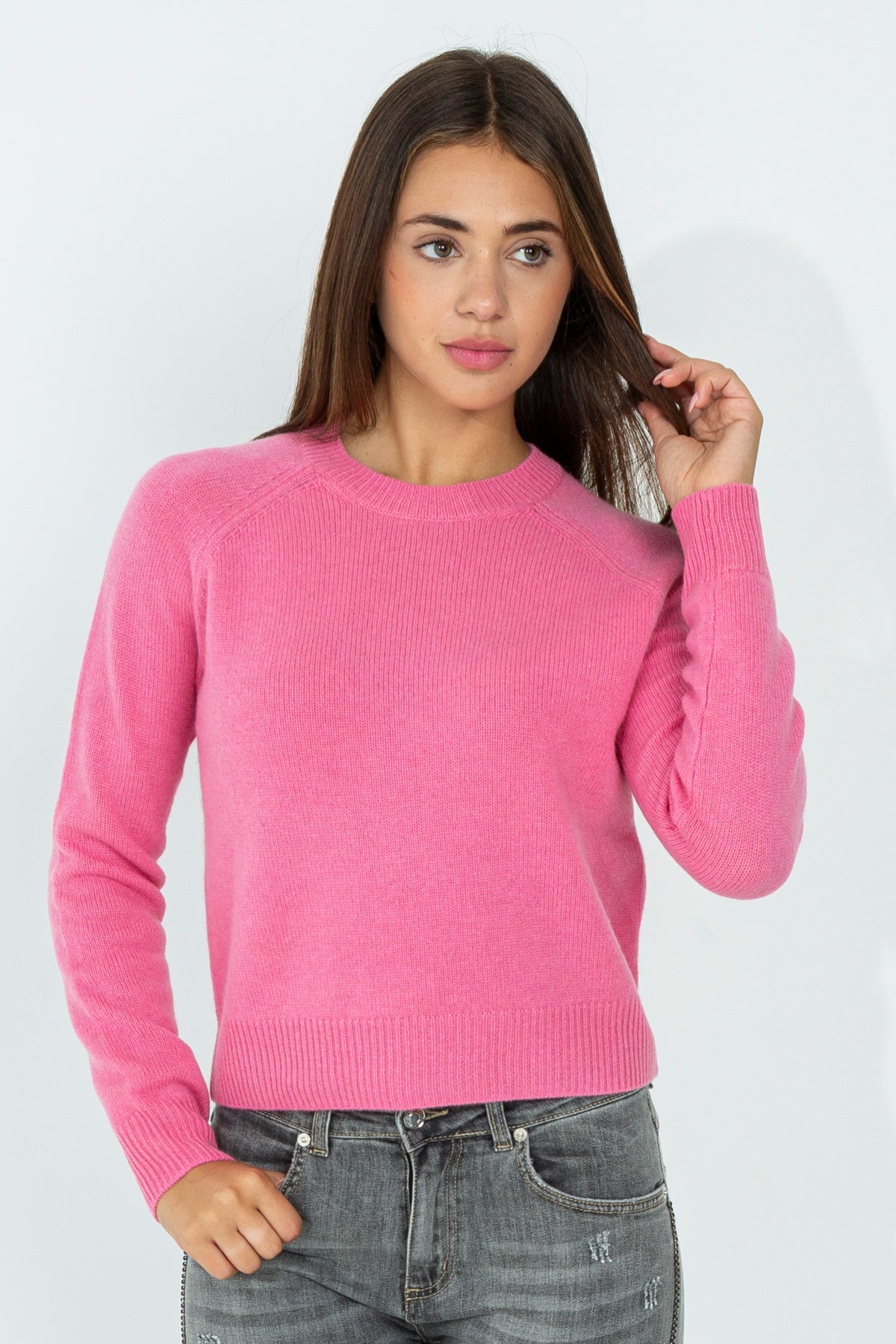 Maglia girocollo in cashmere