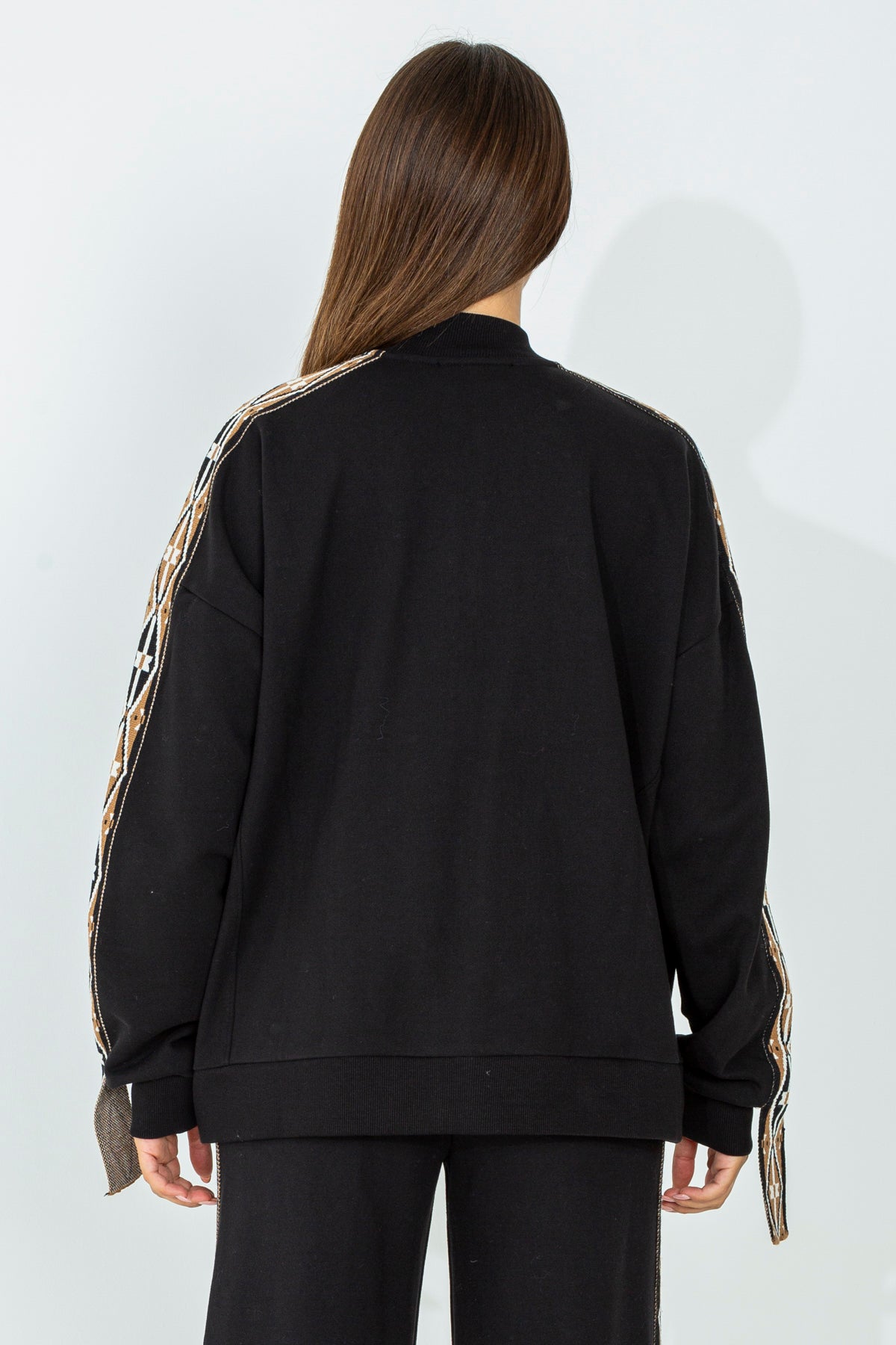 Felpa fullzip con motivo azteco