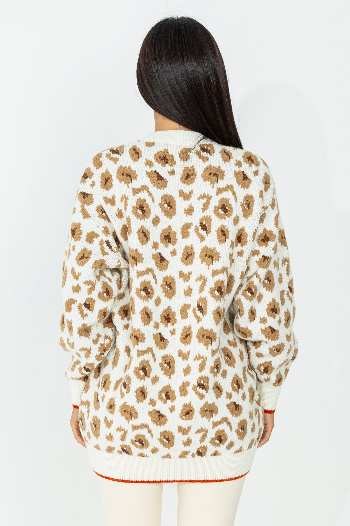 Pullover maxi animalier