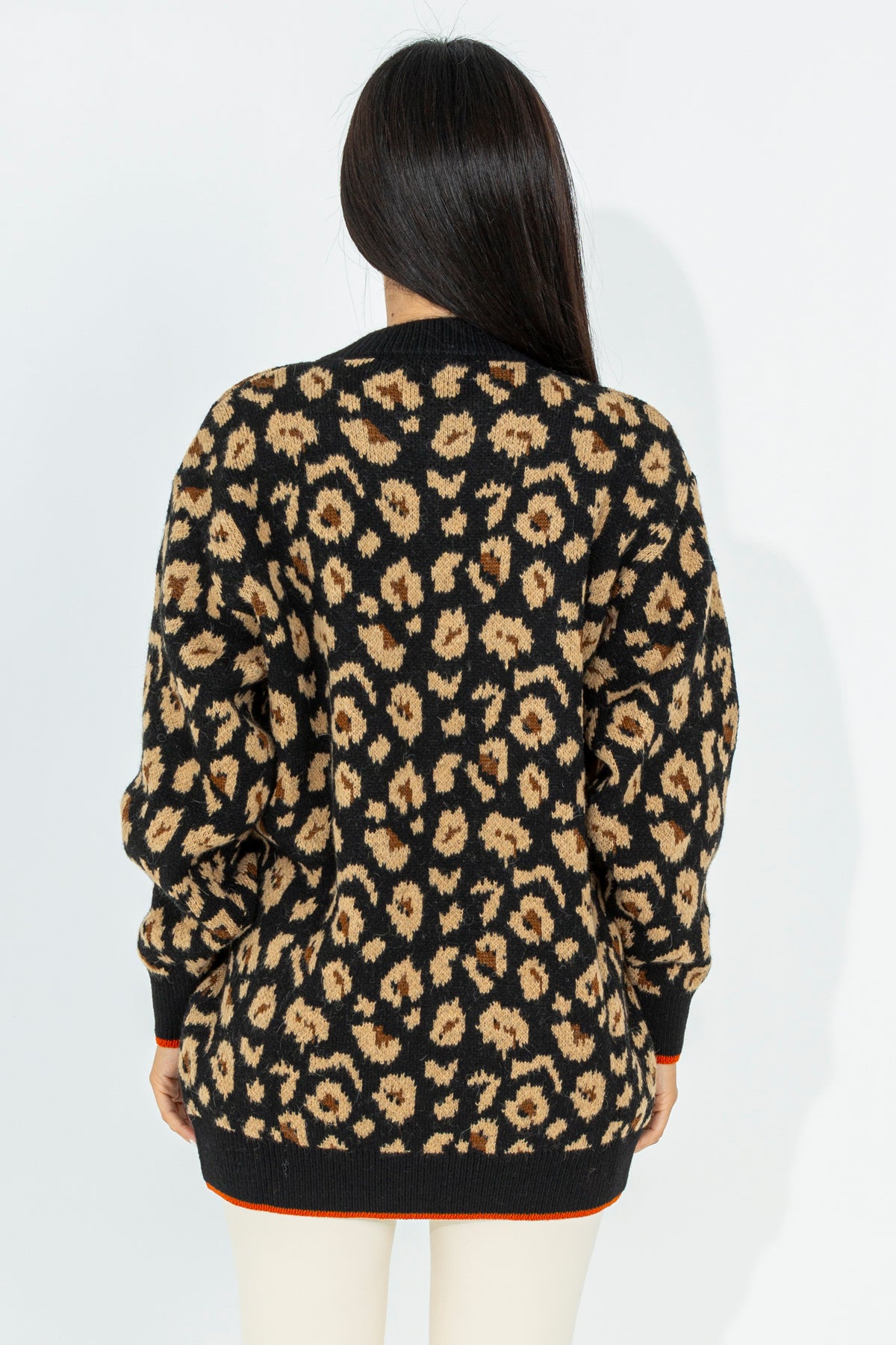 Pullover maxi animalier