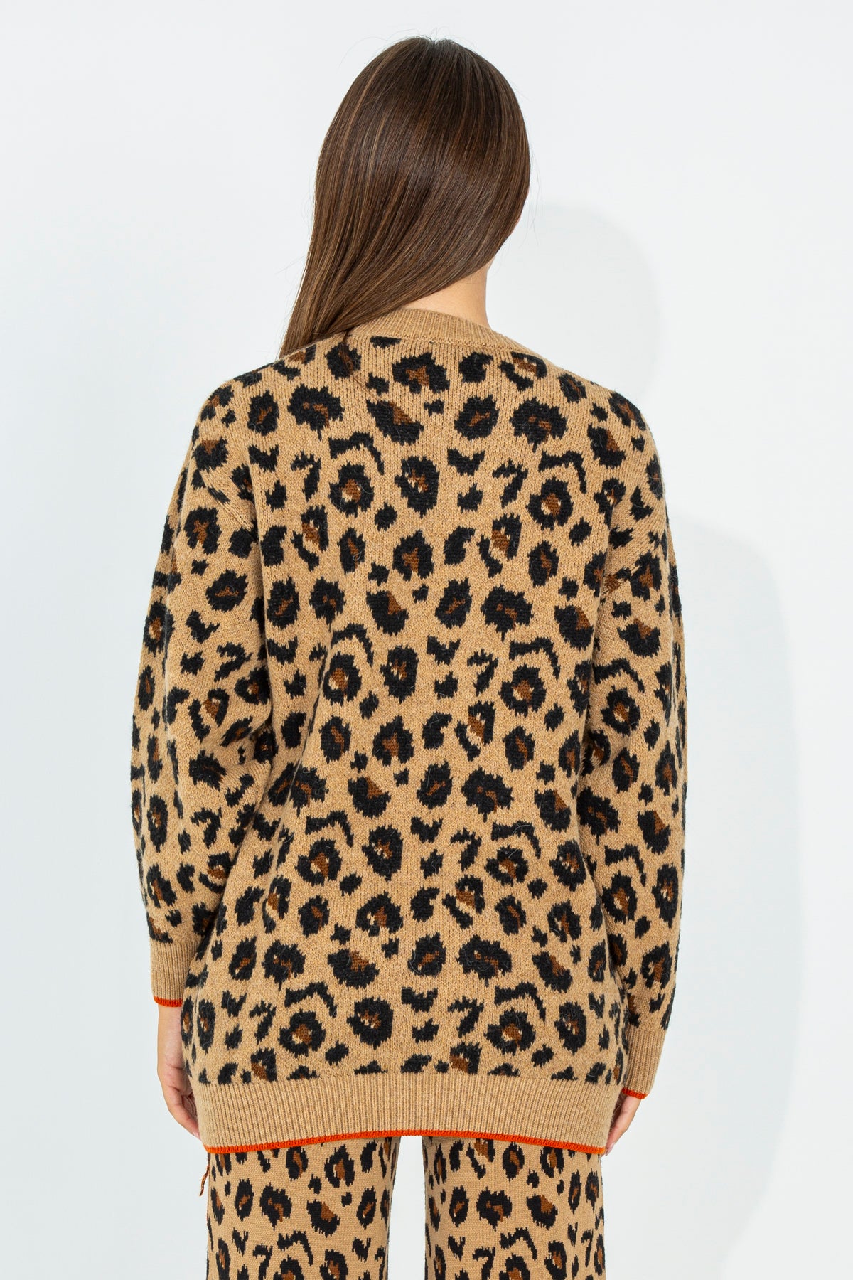 Pullover maxi animalier