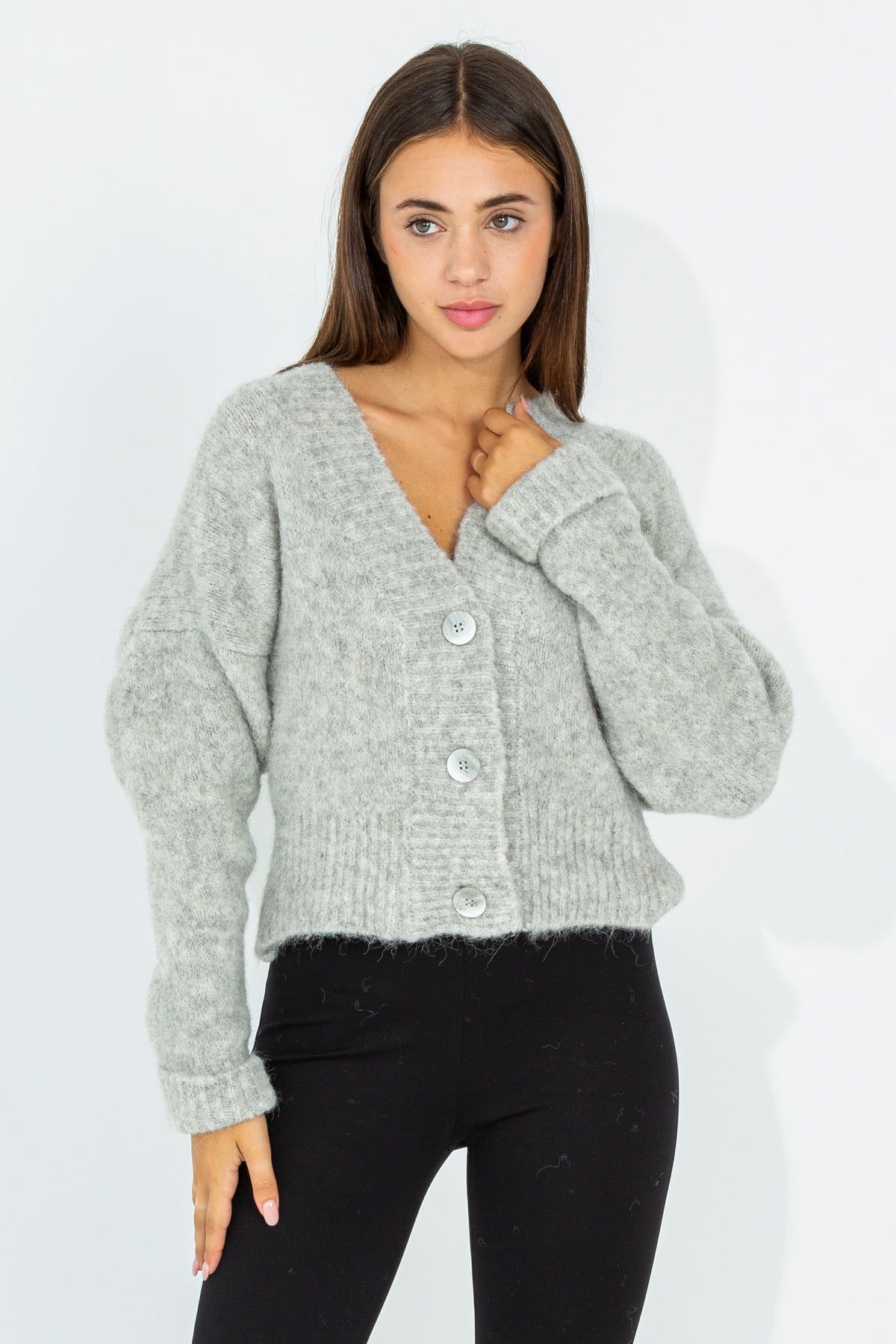 Cardigan in alpaca soffice