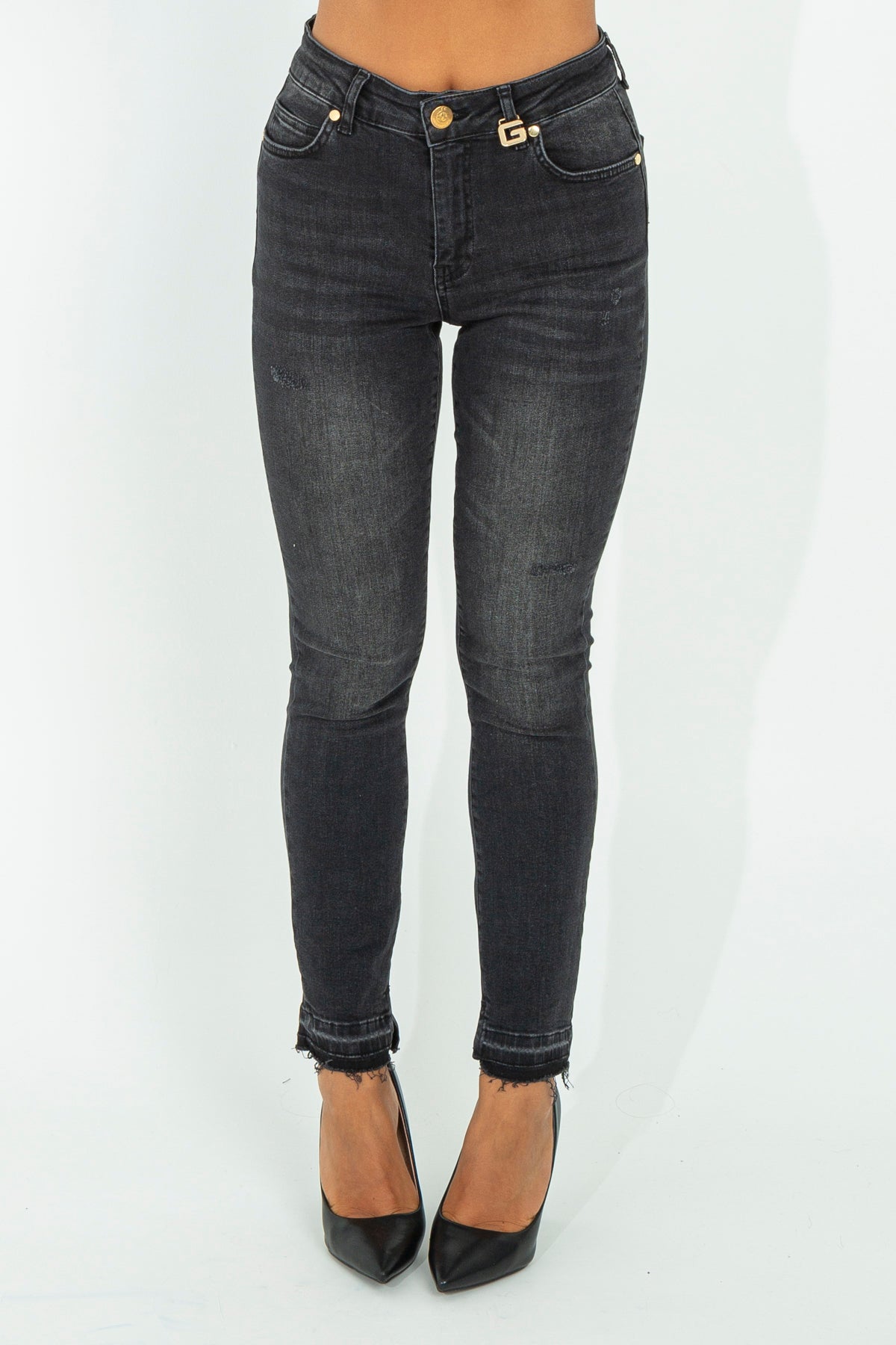 Jeans skinny a lavaggio medio