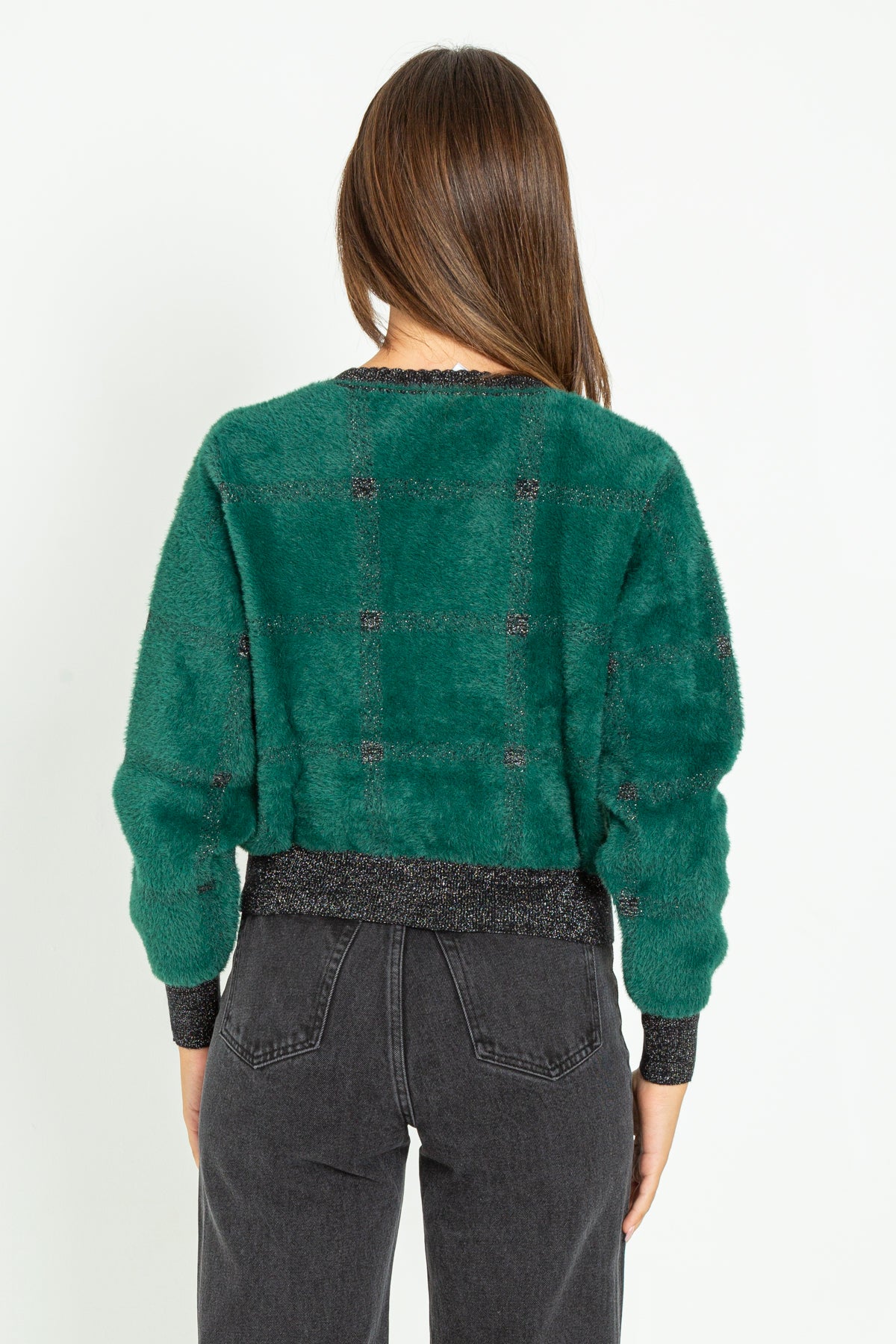 Cardigan corto in pelo