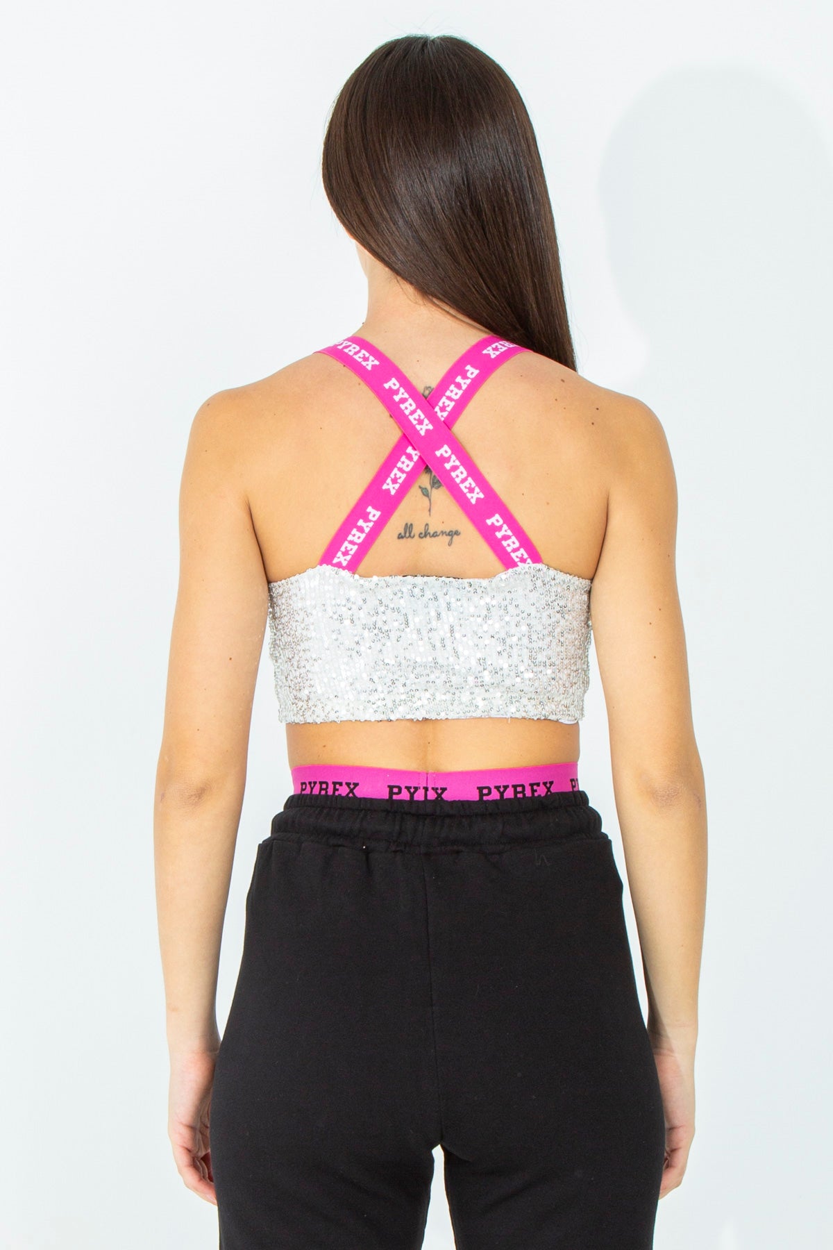 Sequined crop top