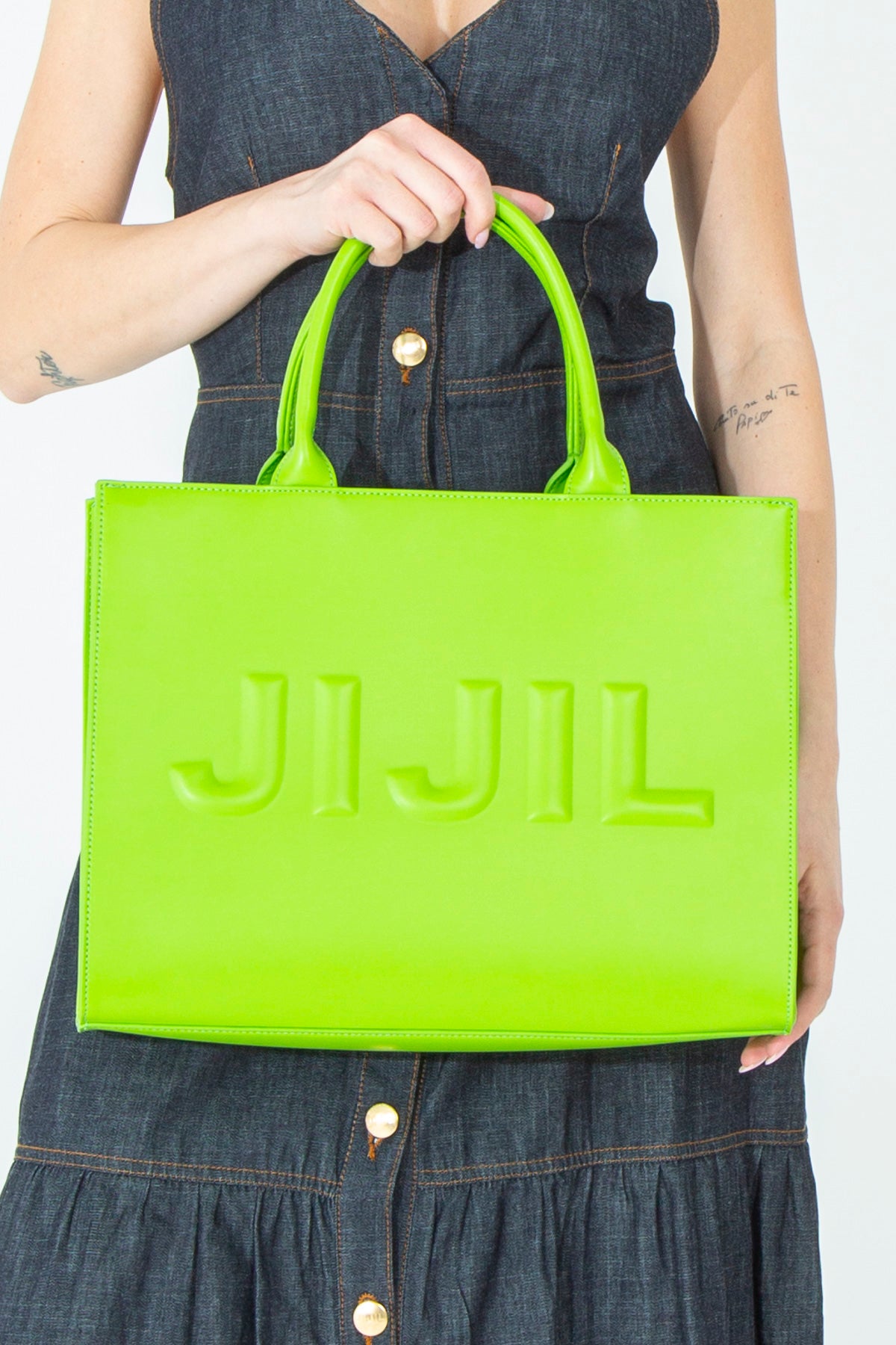 Shopper bag with front logo