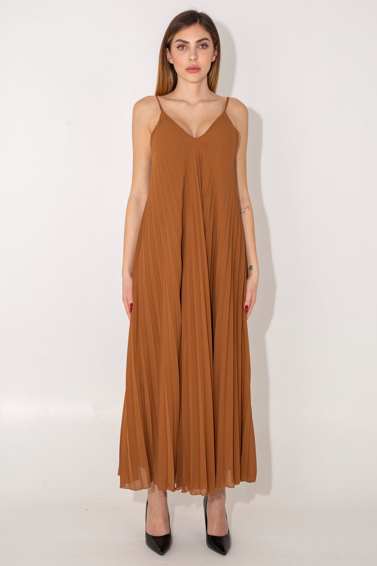 Long pleated dress