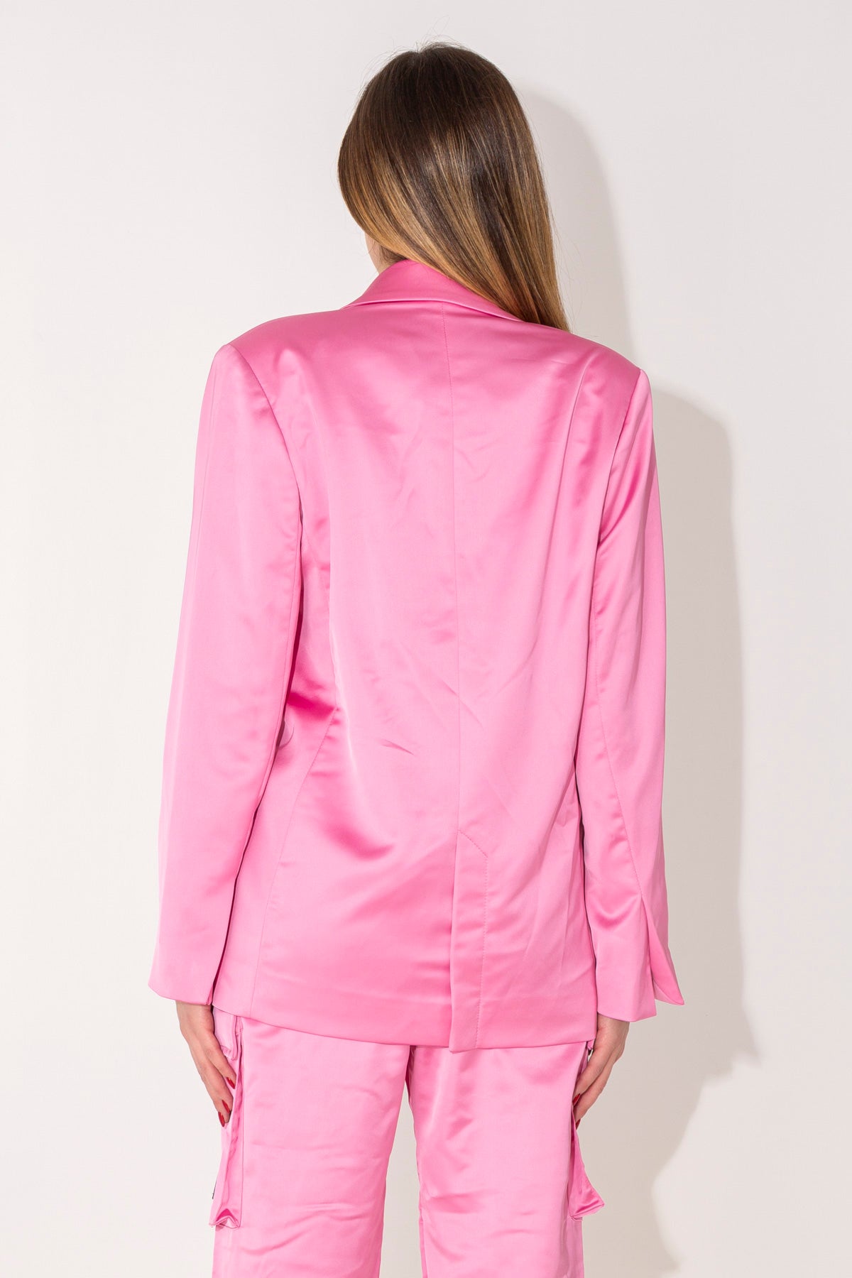 Single-breasted satin jacket