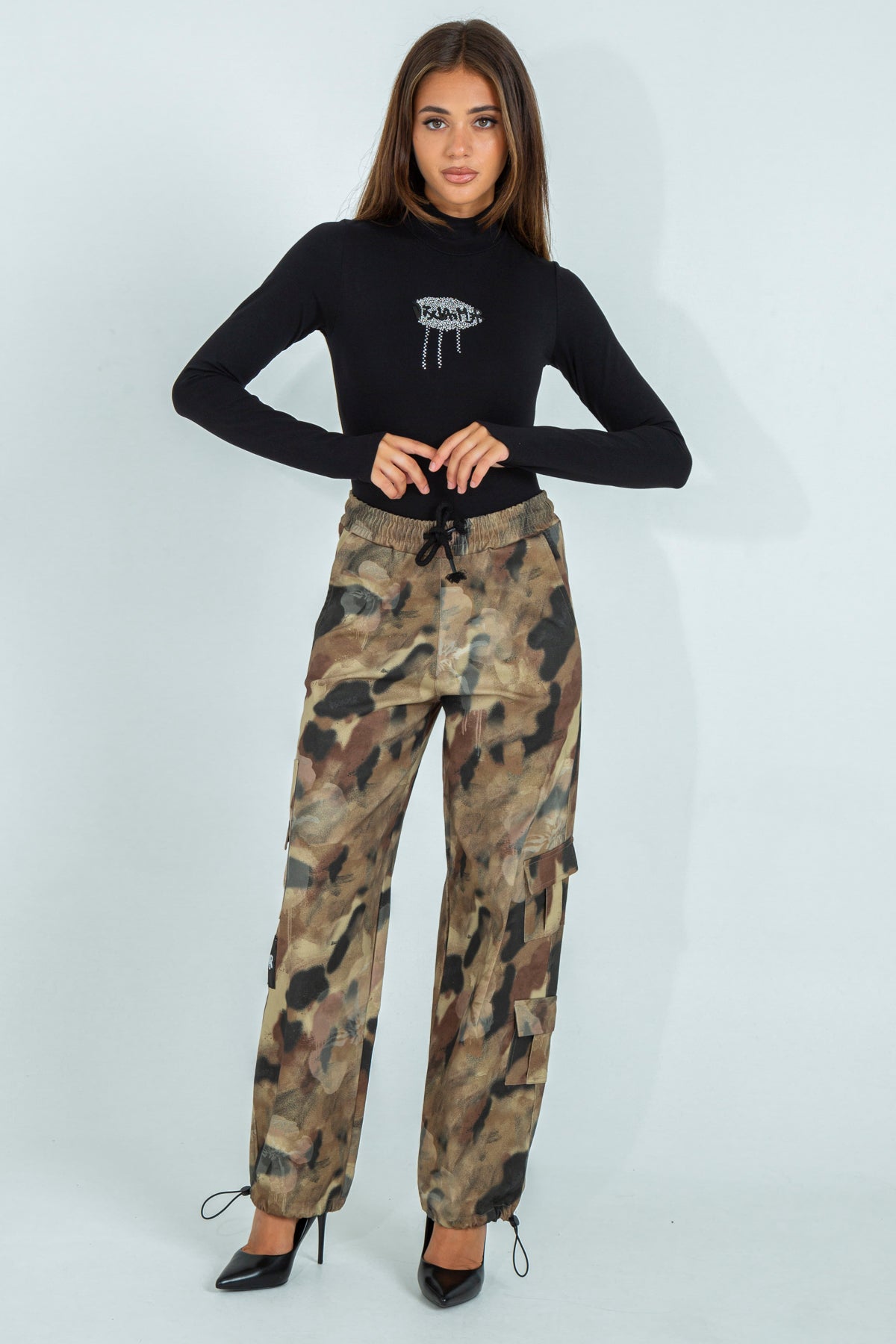 Pantaloni cargo camouflage