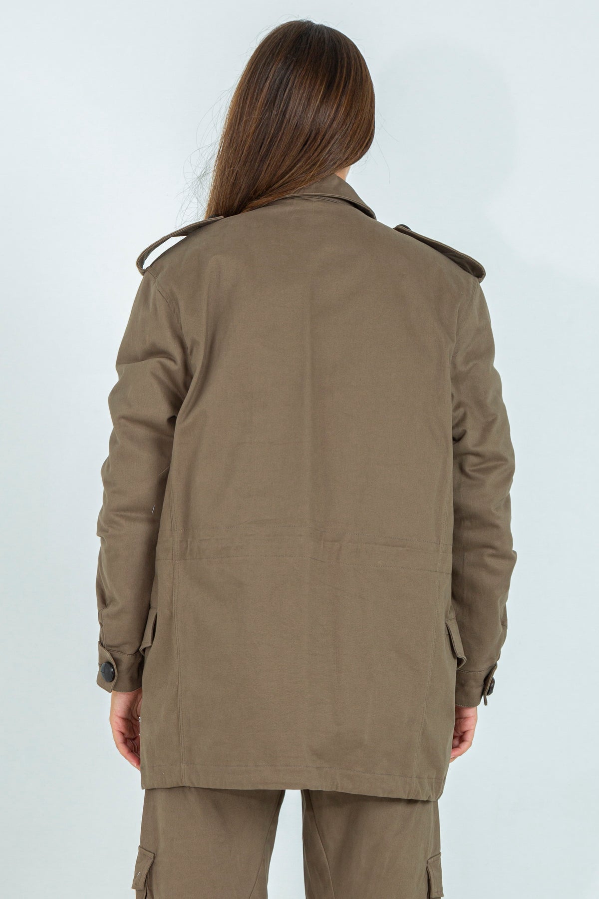 Parka in cotone a quattro tasche