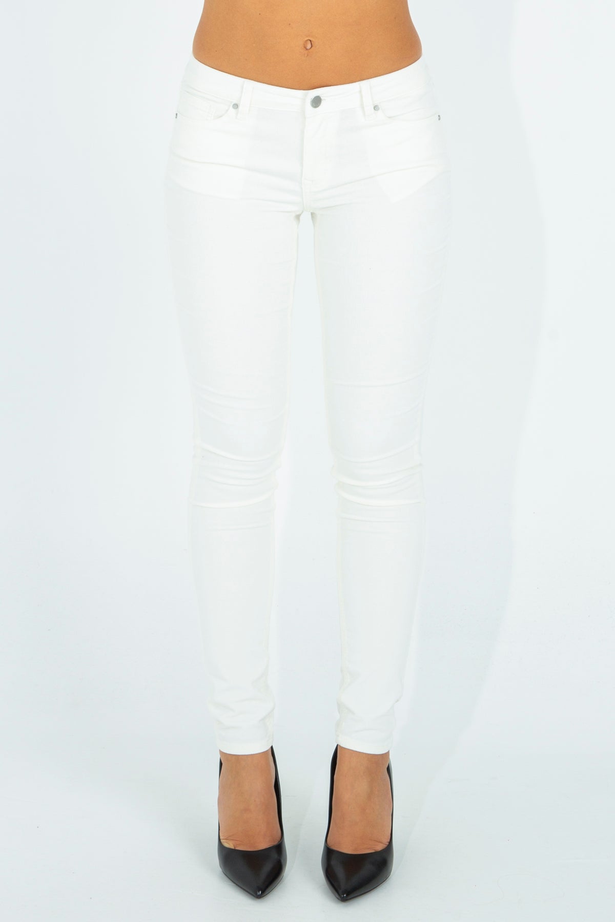 Jeans skinny in tessuto vellutato