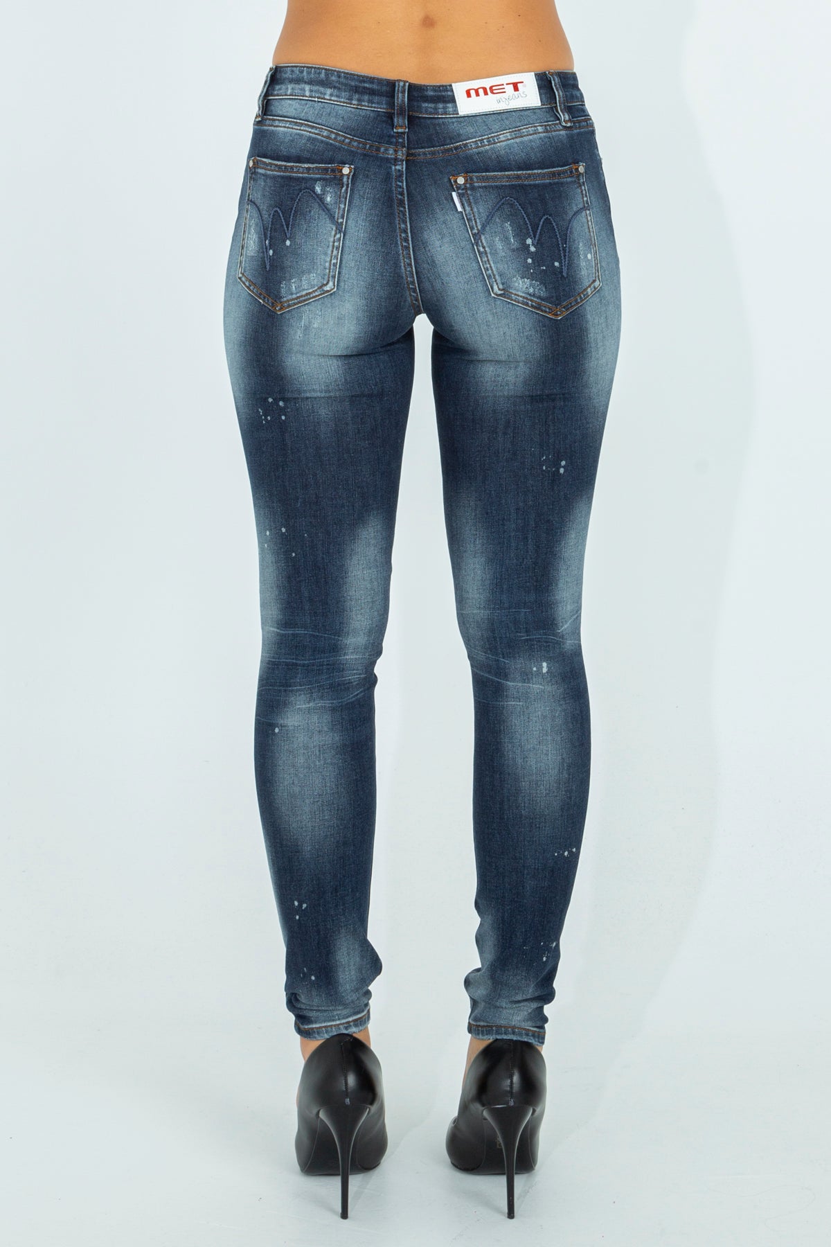 Jeans skinny con rotture