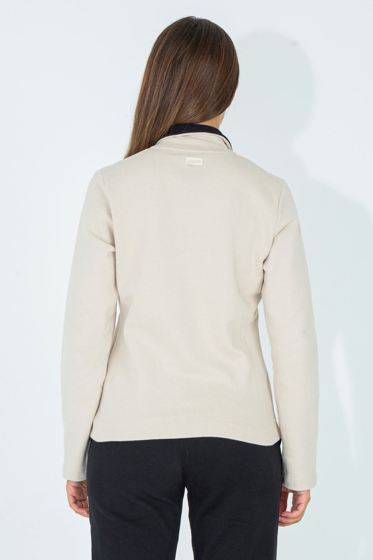 Felpa fullzip con coulisse lunga