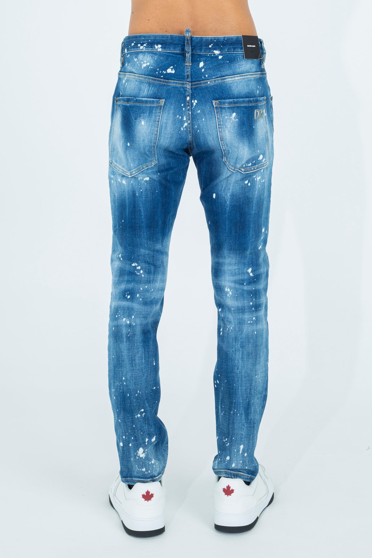 Jeans skinny a macchie di colore