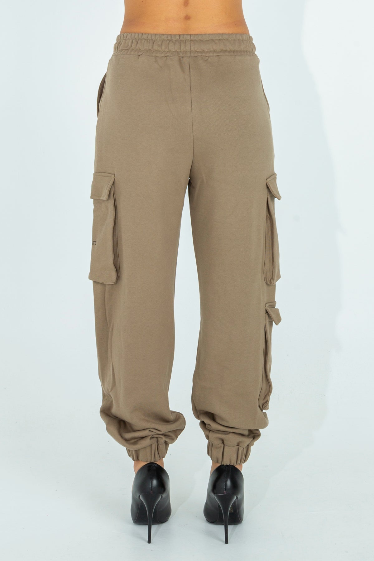 Pantalone cargo in felpa