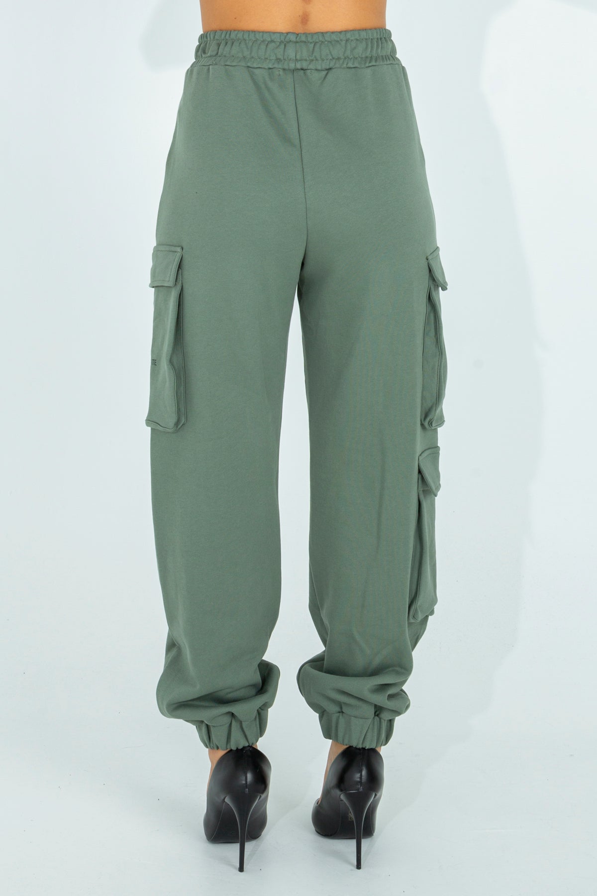 Pantalone cargo in felpa